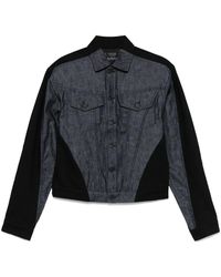 Mugler - Bi-Color Denim Jacket - Lyst