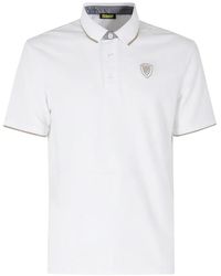 Blauer - Kemp Logo-Patch Tipped Polo Shirt - Lyst