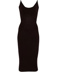 Mugler - Geribbelde Midi-Jurk - Lyst