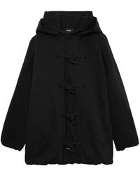 we11done - Single-breasted Hooded Coat - Lyst