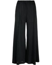 Pleats Please Issey Miyake - Plissé-Effect Straight-Leg Trousers - Lyst