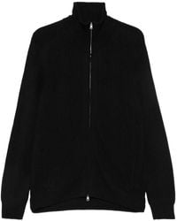 LUIGI GENTILE - Ribbed-Knit Zip-Up Cardigan - Lyst