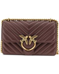 Pinko - Love One Quilted Shoulder Bag - Lyst