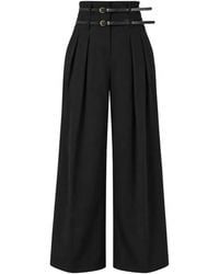 Liu Jo - Belted Pleated Palazzo Pants - Lyst