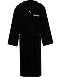 DSquared² - Logo Embroidered Bath Robe - Lyst