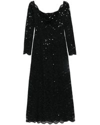 Rabanne - Sequin-Embroidered Lace Maxi Dress - Lyst