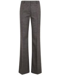 Etro - Houndstooth-Pattern Flared Trousers - Lyst