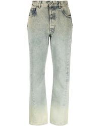 Off-White c/o Virgil Abloh - Washed Denim Straight-leg Jeans - Lyst
