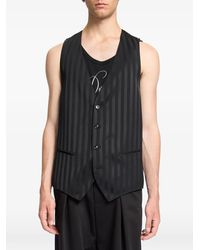 Ann Demeulemeester - Juikko Striped Satin Waistcoat - Lyst