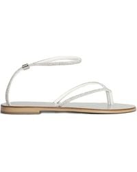 NICOLAS LAINAS - Crystal-Embellished Flat Sandals - Lyst