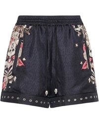 John Richmond - Floral-Print Shorts - Lyst