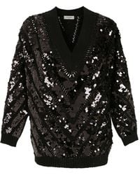 Valentino Garavani - Sequin-Embellished V-Neck Jumper - Lyst