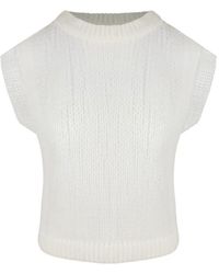 Contessa Mills - Laissez Open-Knit Sweater - Lyst