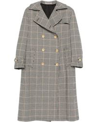 Tagliatore - Double-Breasted Houndstooth Trench Coat - Lyst