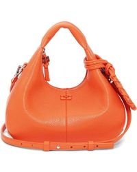 Ganni - Mini Sac Porté Épaule En Cuir Texturé - Lyst
