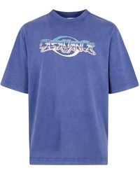CASABLANCA - Chrome Text Printed Oversized T-Shirt - Lyst