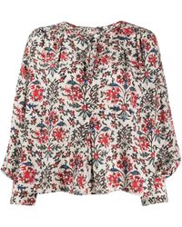 Isabel Marant Abstract Floral-print Blouse - White