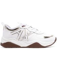 Armani Exchange - Logo-patch Sneakers - Lyst