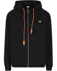 Loewe - Anagram-Embroidered Zip-Up Hoodie - Lyst