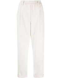 Brunello Cucinelli - Cropped Straight-leg Trousers - Lyst