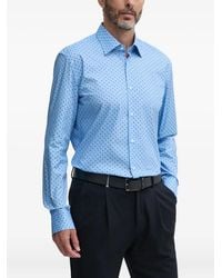 BOSS - H-Hank-Kent patterned buttoned shirt - Lyst