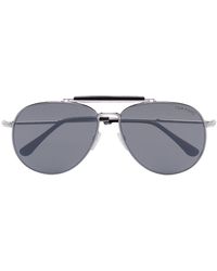 Tom Ford 'Sean' Pilotenbrille - Mettallic
