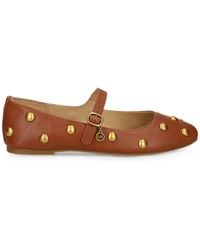 MICHAEL Michael Kors - Nellie Flex Stud-Embellished Leather Ballet Flats - Lyst