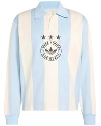 adidas - Originals Graphic Long Sleeve Polo Shirt - Lyst