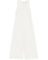 Calvin Klein - V-Neck Sleeveless Jumpsuit - Lyst