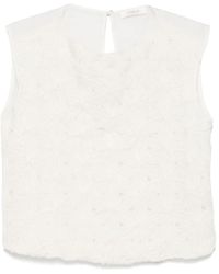 Slowear - Floral-Pattern Sleeveless Blouse - Lyst