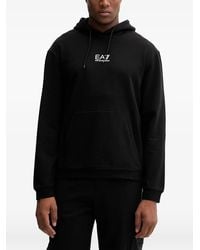 EA7 - Graphic-Print Drawstring Hoodie - Lyst