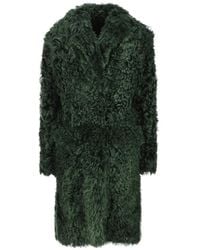 Prada - Shearling Coat - Lyst