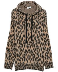 Laneus - Leopard-Print Drawstring Hoodie - Lyst