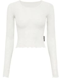 Marine Serre - Recycled Mesh Flock Ss Cropped Top - Lyst