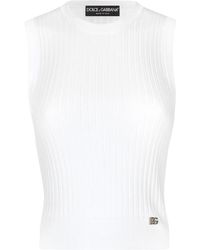 Dolce & Gabbana - Geribbelde Top - Lyst
