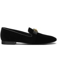 Versace - Gianni Ribbon Velvet Slippers - Lyst