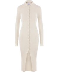 Meta Campania Collective - Rib-Knit Button Midi Dress - Lyst