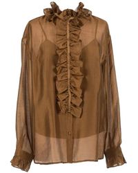 Twinset - Ruffled Long-Sleeve Blouse - Lyst