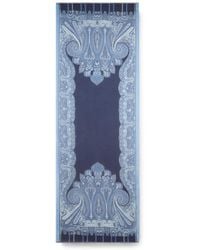 Etro - Chevron Modal And Cashmere Scarf With Paisley Motif - Lyst