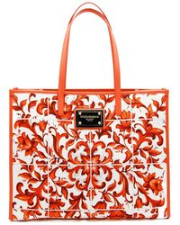 Dolce & Gabbana - Dolce & Gabbana Majolica Print Tote Bag - Lyst