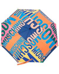 Moschino - Logo-Print Umbrella - Lyst