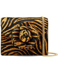 Oscar de la Renta - Tro Tiger-print Leather Mini Bag - Lyst