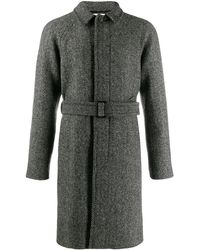 Sandro Herringbone Coat - Black