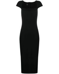 Pinko - Midi-jurk Met Vierkante Hals - Lyst