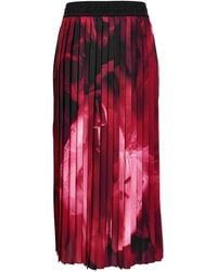 Versace Jeans Couture - Pleated Rose-Print Skirt - Lyst