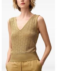 RETORI - Floral-Stitch Jacquard-Knit Top - Lyst