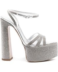 Le Silla - Nina 170Mm Crystal-Embellished Platform Sandals - Lyst