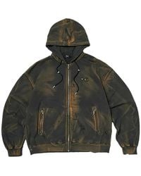 THUG CLUB - Distressed Zip-Fastening Hoodie - Lyst