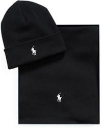 Polo Ralph Lauren - Rib-Knit Cotton Beanie & Scarf Gift Set - Lyst