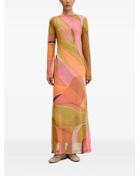 Never Fully Dressed - Abstract-Print Midi Dress - Lyst